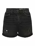 Noisy May NOS DE Damen NMSMILEY NW Dest VI061BL BG NOOS Shorts, Black Denim, S