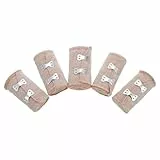 Healifty Elastische Bandage, 5 Stück (7,5cm x 4,5m) Elastische Binde in Hautfarbe Ideal für Knie, Knöchel & Sportverletzungen Atmungsaktive Kompressionsbinde mit gutem Halt