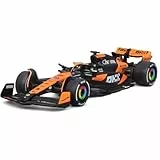 Bburago - McLaren MCL38 Oscar Piastri #81 2024 - Realistisches Modellauto im Maßstab 1:43, gefahren von Oscar Piastri, offizielle McLaren-Lizenz, empfohlenes Alter 3+ Jahre