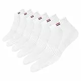NAVYSPORT 6 Paar Sneaker Socken Herren Damen Sportsocken Baumwoll Kurze Socken (Weiß, EU 43-46)
