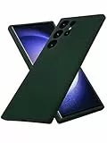 Saiboro Liquid Silicone Hülle für Samsung S23 Ultra Handyhülle (6.8'), Silikon Hülle Slim Phone Cover Mobile Basic Flüssiges Case, Kratzfestes Weiches Mikrofaserfutter - Dunkel Grün