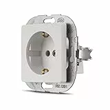 REV PrimaLuxe Steckdose mit Abdeckung, Unterputz, weiss