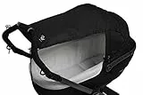 Altabebe (AL7010-02) Universal Sonnensegel mit UV Schutz 50+ für Kinderwagen Babywanne - reißfester Baby Sonnenschutz zum aufrollen - Farbe: schwarz