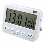 BESPORTBLE Digitale Küchenuhr mit Großem LED Display Vibrationsalarm Timer 99 Stunden Stummschaltung und Wecker für Lehrer und Küche