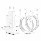 45W USB C Ladegerät,2er Pack iPhone 16 Schnellladegerät mit 2er Pack 2M USB C Kabel,GaN PD Netzteil für iPhone 16 15 Pro Max, iPad Pro, MacBook Air, Galaxy S25 S24 S23 Ultra, etc