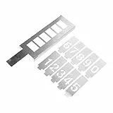 HOODANCOS Zahlenschablone zum Malen aus Eisen in Silber mit Professionellem Finish und Präziser Genauigkeit für Kreative Gestaltung und Große Zahlen Vorlagen