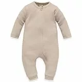 Pinokio Strampler ohne Füße mit Reißverschluss Lovely Day, bejge, Unisex, Gr 56-86(80)