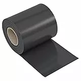 NOOR Sichtschutzstreifen PVC BASIC für Doppelstabmattenzaun - Zaunfolie Rolle anthrazit 0,19x35 m - blickdichter Wind- & Sichtschutz - Zaunblende 450 g/m² inkl. 25 Klemmschienen