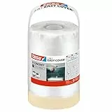 tesa Easy Cover ECONOMY Folie für Malerarbeiten - 2 in 1 Malerfolie zum Abdecken und Kreppband zum Abkleben - 33 m x 55 cm