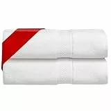 HOMELEVEL Duschtücher Set 2 Stück - Handtuch aus 100% Baumwolle - Badetuch groß 70x140 - Duschtuch Oeko-Tex Zertifiziert - Frottee Handtücher - Handtücher 140x70 - Duschhandtuch in Weiß