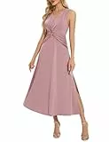 Aupuls Abendkleider für Hochzeit Kleid Elegant Damen Damen Kleider Sommer Ballkleid Lang Abendkleid Festliche Kleider für Damen Lang Kleider Damen Elegant Rosa Kleid AUPG010BlushXXL