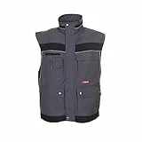 Planam 2536 Plaline Weste - Optimale Sicherheit und Komfort - Farbe: Schiefer/Schwarz - Größe: 52