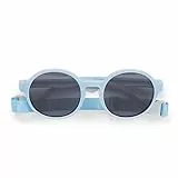 Dooky Original Fiji runde Sonnenbrille für Mädchen und Jungen, geeignet für Kleinkinder und Babys, UV-A & UV-B Schutz, bruchsicheres Glas mit einstellbarem & abnehmbarem Band, blue