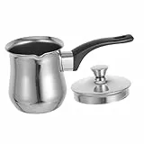 HEMOTON Metall Cezve Kleine Türkische Kaffeemaschine Mit Deckel Edelstahl Cezve-kaffeekanne Für Espresso Und Türkischen Kaffee