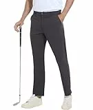 Boyzn Herren Golf Hosen mit 5 Taschen Leichte Stretch Schnell Dry Casual Reise Arbeit Kleid Hosen Deep Grey-38W/30L