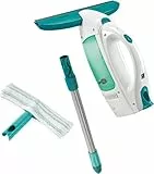 Leifheit Fenstersauger Set Dry & Clean mit Stiel und Einwascher für 360° streifenfreie Reinigung, Fensterreiniger verwendbar bis zu 38 min, Fensterputzer mit Stand-by-Automatik und Click-System