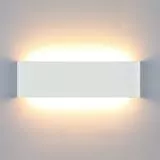 Lightsjoy 16W LED Wandleuchte Innen Moderne Wandlampe weiß mit up and down Licht IP44 Innenbeleuchtung Flur Belechtung für Schlafzimmer Korridor Wohnzimmer Treppe usw Warmweiss