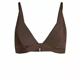 adidas Damen Iconisea Ribbed Padded Triangle Bikini Top Swimwear, Aurora Coffee, 36