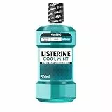 LISTERINE Cool Mint 500 ml, antibakterielle Mundspülung mit ätherischen Ölen und Minzgeschmack, Mundwasser bekämpft wirksam Bakterien im Mundraum, optimale Ergänzung zur täglichen Zahnpflege
