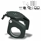 SKS GERMANY COMPIT Handyhalter zur Montage am Lenker (winkelverstellbare Smartphonehalterung für Fahrräder & E-Bikes, Lenkermontage 22,2 - 35 mm, Ausrichtung horizontal oder vertikal), schwarz