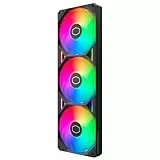 Cooler Master SickleFlow Edge 360 ARGB – 360 mm Monorahmen mit 3 Lüftern (PWM), hoher Luftstrom (190 CFM) und statischer Druck (3,54 mmH2O), ARGB Gen 2-Beleuchtung, einfache Installation – Schwarz
