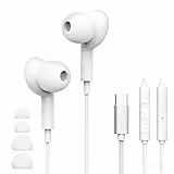USB C Kopfhöfer für Samsung Galaxy S26 S25 S24 Ultra S23 FE S22 S21 A54 A55 A56 A17 A16 A36 iPhone 17 Air 16,USB C Headset mit Mikrofon In-Ear Kopfhörer mit Kabel Ohrhörer für Xiaomi Google Pixel 10