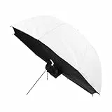 Walimex pro Schirmsoftbox Durchlicht Ø 109 cm, Softbox mit weißer Reflexschicht ideal für Porträt- und Produktfotografie, Lichtformer für Studioblitz inkl. Transporttasche