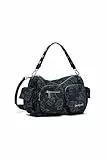 Desigual Schultertasche Umhängetasche Habana Whiskey Multipocket Hand Bag Black dunkelgrau