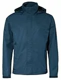 VAUDE Escape Light Regenjacke Herren wasserdicht – Leichte 2-Lagen Jacke mit verstaubarer Kapuze, winddicht und atmungsaktiv, baltic sea uni,L