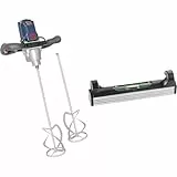 Güde 58048 Rührwerk GRW 1800 & kwb Schnur-Wasserwaage für Richtschnüre/Maurerarbeiten und Pflaster-Arbeiten,78 mm klein, mit Aluminium Unterseite, ideal für Maurerschnur