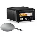 Princess Pizzaofen Pro Max, 15L, 400°C, Digitales Bedienfeld, 2100W, Pizzastein & Schaufel, Ober-/Unterhitze, Timer, Kühle Tür, Kompakt & Tragbar, Für Innen-/Außenbereich, 112780