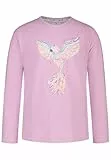 Langarmshirt mit glitzerndem Vogel Print für Mädchen