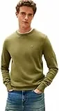 Tommy Hilfiger Herren Pullover Essential Cotton mit Rundhalsausschnitt, Grün (Dark Artichoke), L