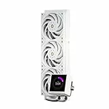 Thermalright Peerless Vision 360 UB ARGB White CPU Flüssigkeitskühler, IPS-Bildschirm mit 480x480 Auflösung,3 Inline-CPU-Lüfter,für AM5/Intel LGA1851/1700, 3,95-Zoll-magnetabsorbierender-Bildschirm