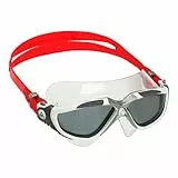 Aqua Sphere AQUASPHERE Vista, Schwimmbrille für Männer und Frauen mit UV-Schutz und Silikondichtung, Anti-Beschlag- und Anti-Leck-Gläser, Silber und Weiß - Grau gezackte Linsen