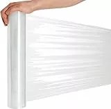 RAGO® Stretchfolie Transparent folie für möbel 150m Hand Stretchfolie rollen I Palettenfolie Handfolie Wickelfolie I Verpackungsmaterial Packfolien (7,5 x 7,5 x 40 cm) 0,9 kg I Dicke 23 µm