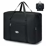 SPAHER Ryanair Handgepäck 55x40x20 Tasche für Flugzeug, Wasserdicht Schwarz Handgepäck Reisetasche Faltbare Handgepäcktasche Leicht Für Damen und Herren Unisex Sporttasche für Reisen Gym Übernachtung