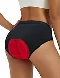 baleaf Radunterhose Damen Gepolstert Fahrrad Unterwäsche Fahrradunterhose Atmungsaktiv Radsportunterwäsche mit 4D Dicker Sitzpolster Schwarz M
