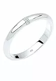 Elli DIAMONDS Ring Damen Klassisch mit Diamant (0.04 ct.) in 925 Sterling Silber