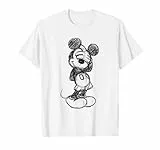 Disney Mickey Mouse Shy Sketch in Black T-Shirt