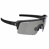 BBB Cycling Unisex-Adult Fahrrad Sportbrille Modernes Photochrome Gläser Grilamid MTB Rennrad Kies Damen und Herren Transparent Grau Fuse PH BSG-65PH, Matt Schwarz, One Size