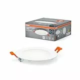 Osram Downlight Slim 120mm, LED Einbauleuchte, 8W, 4000K neutralweiß, 550 Lumen, flaches Design, IP20, einfache Montage für Wohnräume und Küchen
