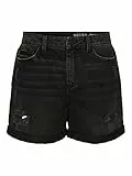 NOISY MAY NMSmiley Destroy Shorts Frauen Short schwarz M 100% Baumwolle Basics, Streetwear