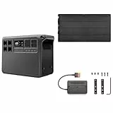 DJI Power 2000 tragbare Powerstation, 2048 Wh LFP-Akku, 3000 W Ausgangsleistung, in 45 Min. von 0% auf 80%, kompakte Größe, 200W flexibles Solarpanel, Wohnmobile, Generator für den Hausgebrauch