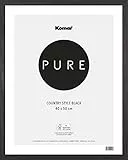Komar Bilderrahmen Holz Country Style Black 40 x 50 cm - mit hochtransparentem bruchsicherem Kunststoff/Acrylglas - schwarz - Fotorahmen, Wandrahmen - BI-4050-CS-B