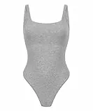 Hunkemöller Gerippter Baumwoll-Body - grey - M