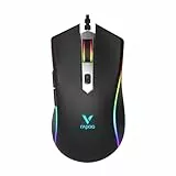 Rapoo VPRO V280 beleuchtete Gaming Maus (Bewegungsannäherungssensor, 7000 DPI, 5 programmierbare Tasten, Beleuchtungssystem 16 Mio Farben) schwarz
