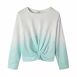 Arshiner Mädchen Sweatshirt Tie-Dye Langarm Pullover Rundhals Sport Mode Kinderkleidung Leichtgewicht Langarmshirt für Mädchen 11-13 Jahre