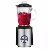 Mesko MS4080 Standmixer, 1,5 L Glas Krug, Mixer Smoothie Maker Maximale Leistung 1200W, Eiszerkleinerer, 2 Geschwindigkeitsstufen + Pulsfunktion, Blender mit 6 Edelstahlklingen, 21.000 U/min