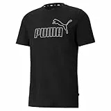 Puma Unisex ESS Logo Tee T-Shirts, Puma Black,